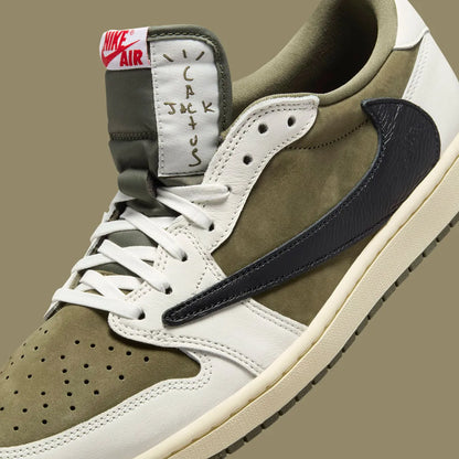 JORDAN 1 RETRO LOW TRAVIS SCOTT MEDIUM OLIVE